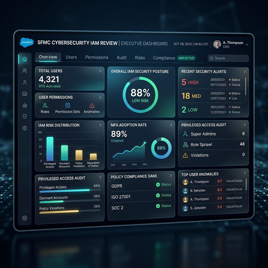 Salesforce SFMC IAM & Security Audit — Identity & Access Architecture Overview